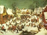 Pieter Bruegel barnamorden i betlehem. oil painting reproduction
